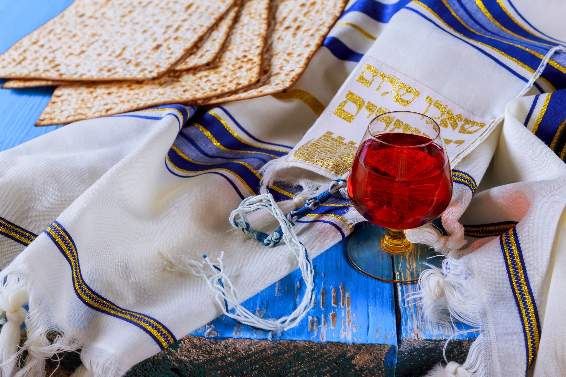 Matza and cup kosher wine on passover with Judaism tradishional religious jewish holiday Matza and cup kosher wine on passover with Judaism tradishional religious jewish holiday
